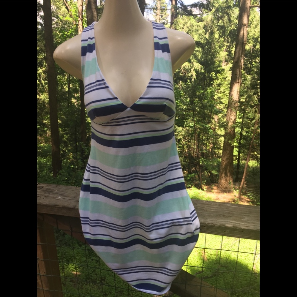 Victoria’s Secrets racer back striped sun pastel mini dress, - Picture 11 of 12